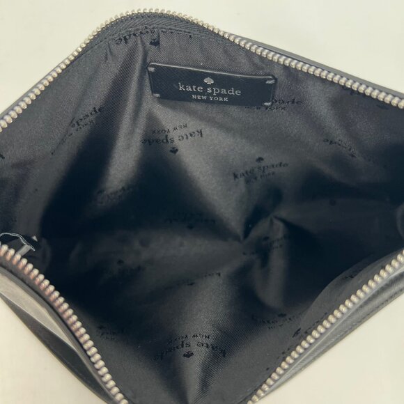 Kate Spade Black Gray Leopard Print Patent Leather Crossbody | NWT - Picture 6 of 8